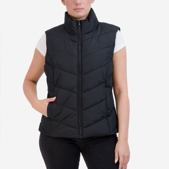 Cole Haan Jackets & Blazers - Cole Haan Insulated Quilted Puffer Vest Womens Sz L Black Polyester